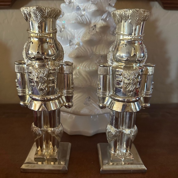 Nutcracker candlestick holder by Neiman Marcus silver plated in box